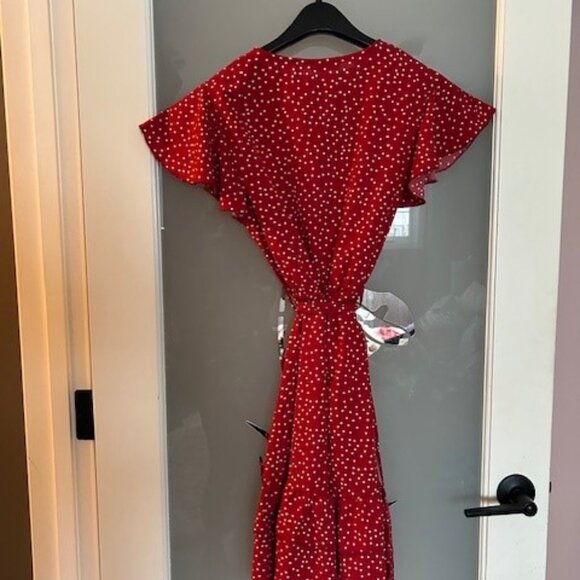 Red and white polka dot dress - Picture 5 of 7